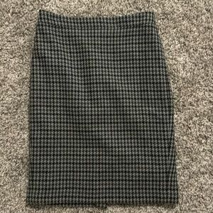 J.Crew skirt black and gray houndstooth